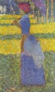 Georges Seurat Frau mit Sonnenschirm oil on canvas